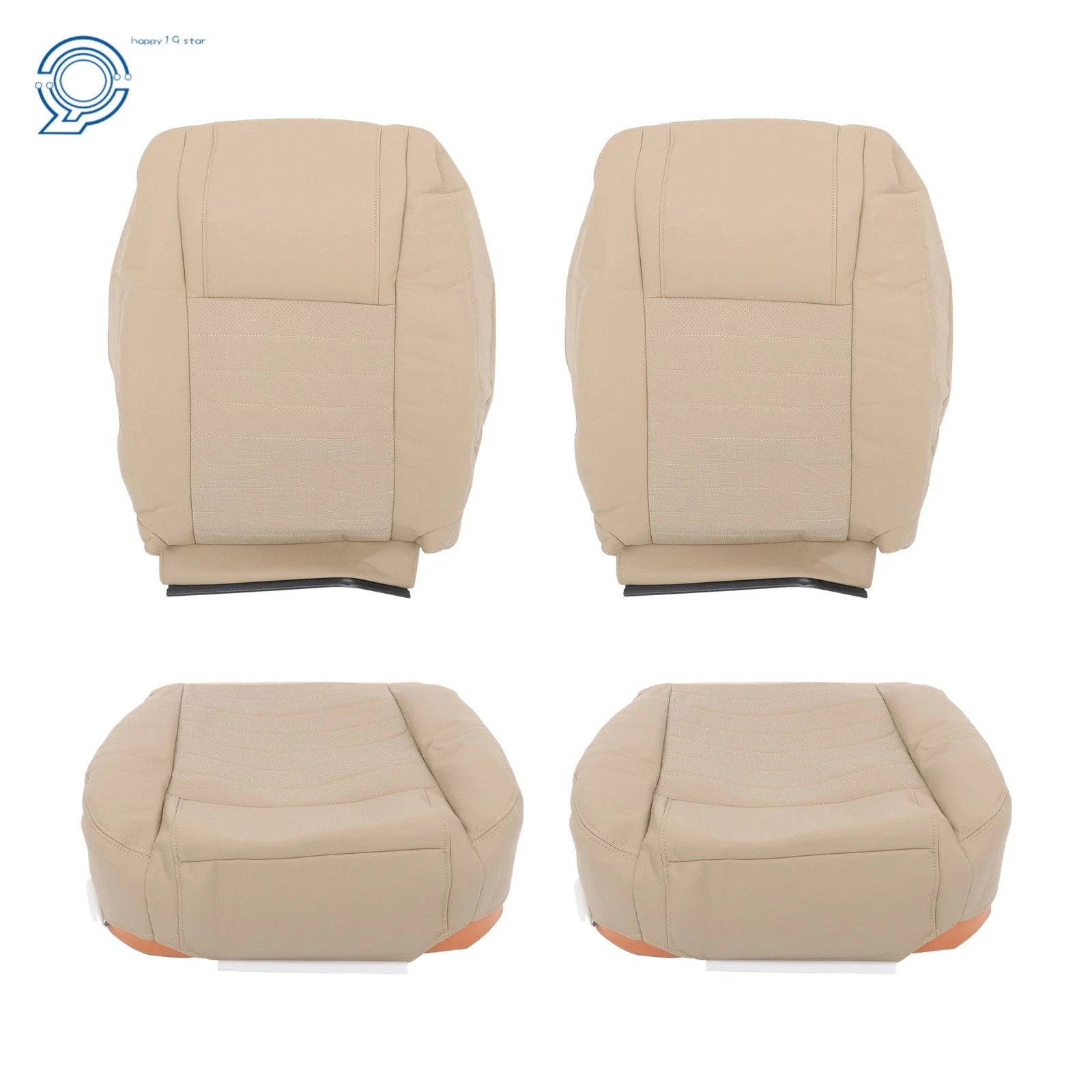 Beige Leather Seat Covers for Ford Mustang GT (2005-2009)