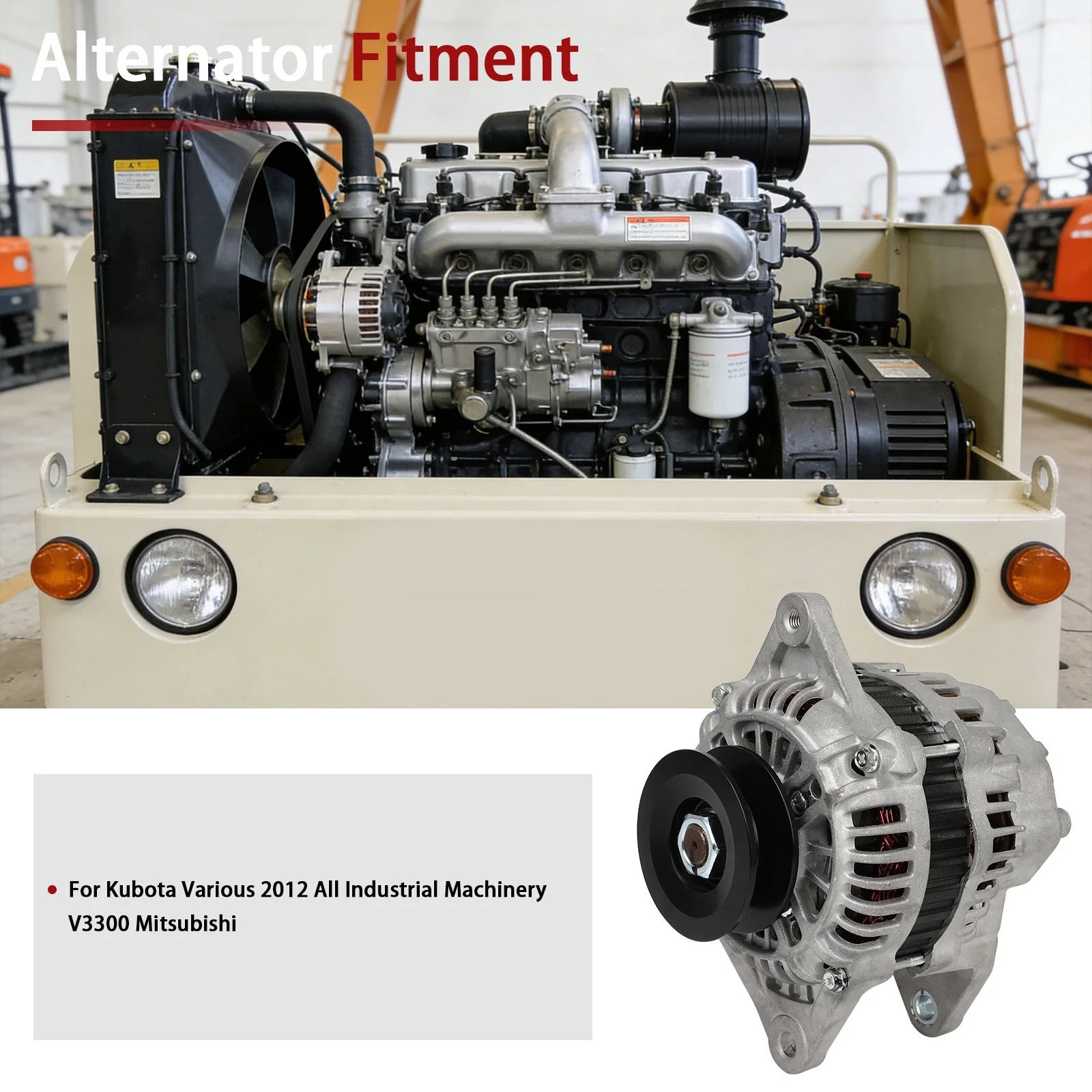 Alternator for Caterpillar CAT Skid Steer Loaders (246D3, 257D, 257D3, 259D, 259D3)