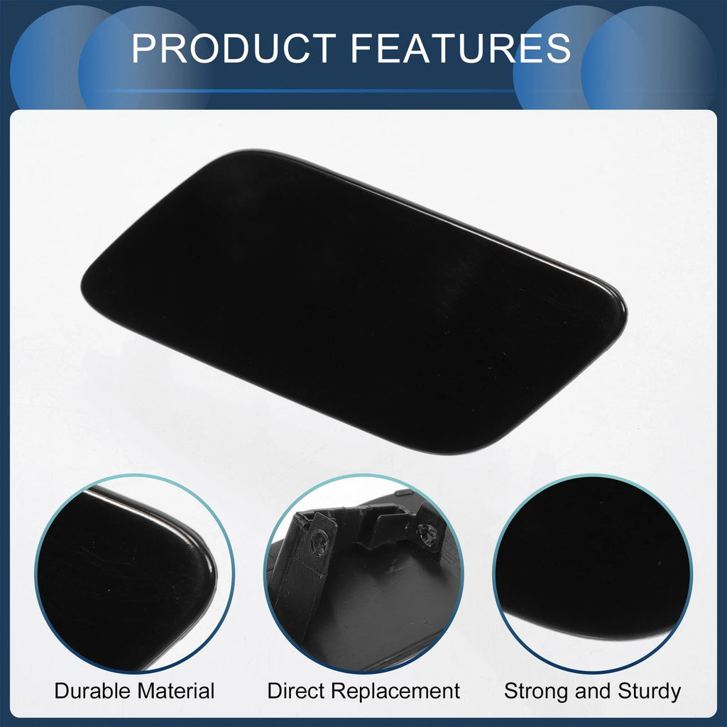 Front Left Washer Nozzle Cover Cap for Audi Q7 (2017–2019) 1 Pcs Black