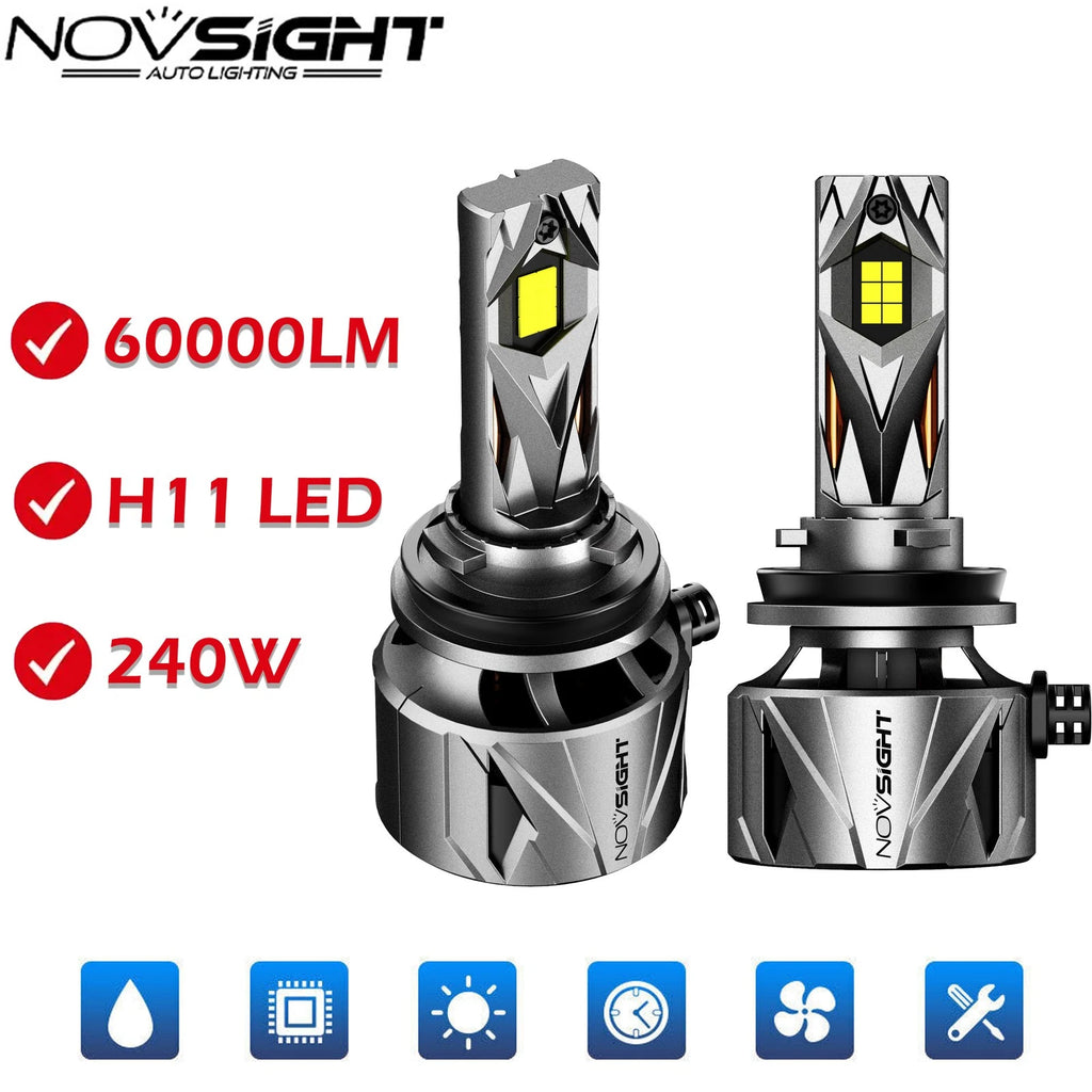 2X H11 H8 H9 60000LM LED Headlight Bulbs for