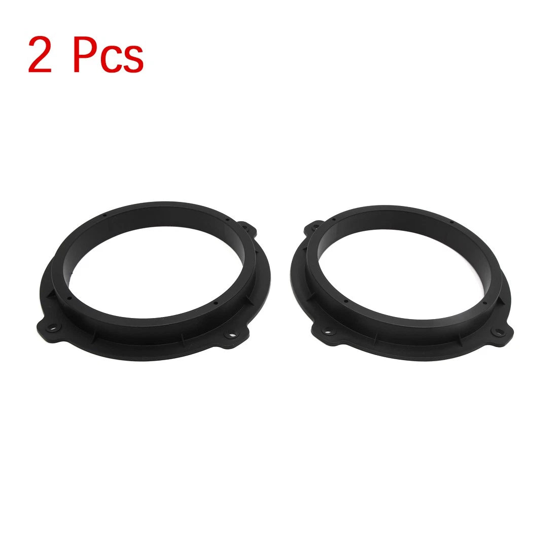 2X Black 6.5" Speaker Mounting Spacer Adaptor Rings for Hyundai IX35 (2012)