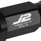 20Pcs Open-End Lug Nut Set M12x1.25 for J2 (7075 Aluminum, Black)
