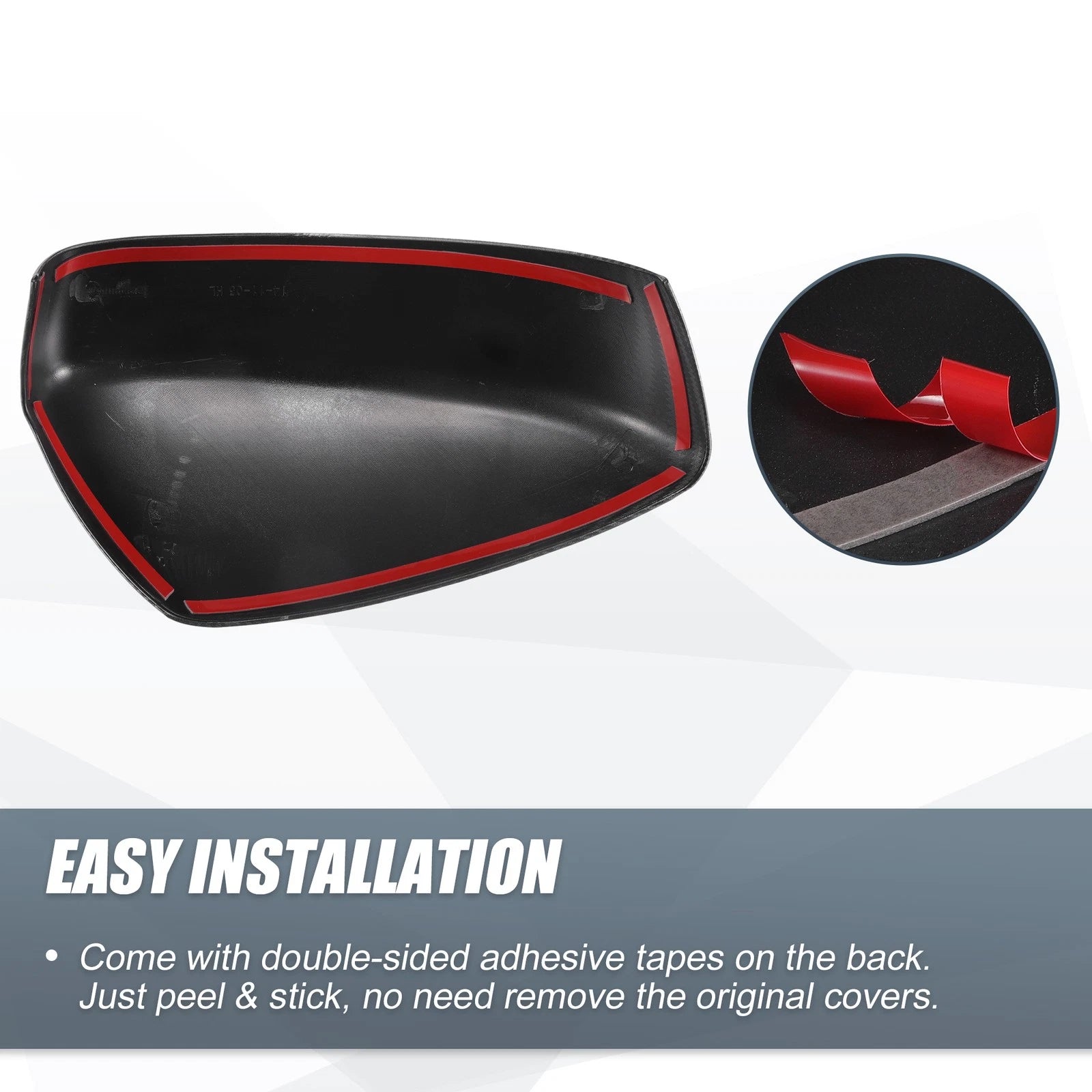 1 Pair Rearview Mirror Cover Overlay for Mazda 3 Axela (2014–2019) Carbon Fiber
