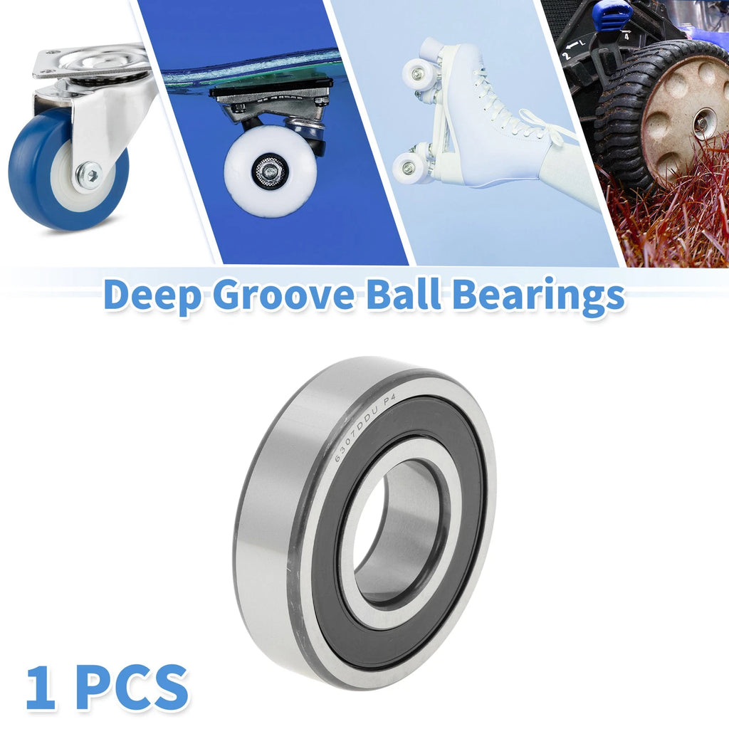 Deep Groove Ball Bearing P4 6307DDU for Scooter Skateboard (35x80x21mm)