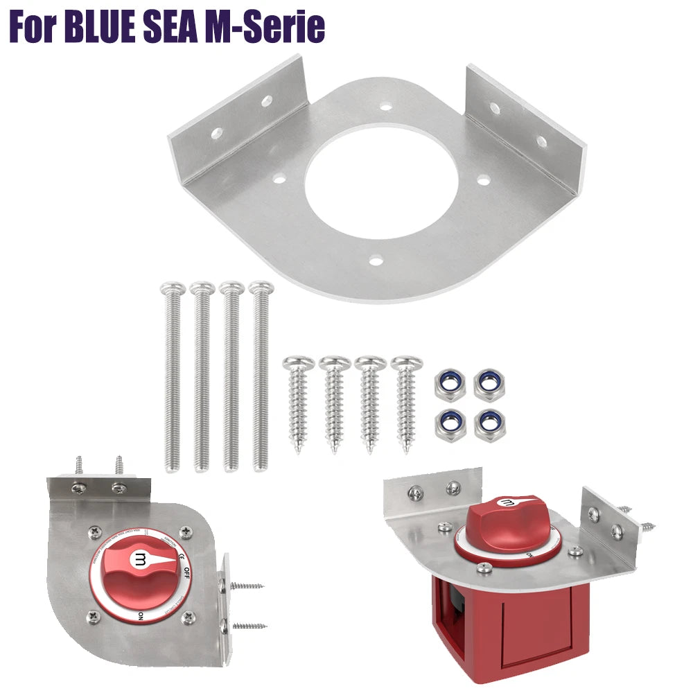 Battery Disconnect Switch Corner Mount Bracket for Blue Sea M-Series Bass Boat
