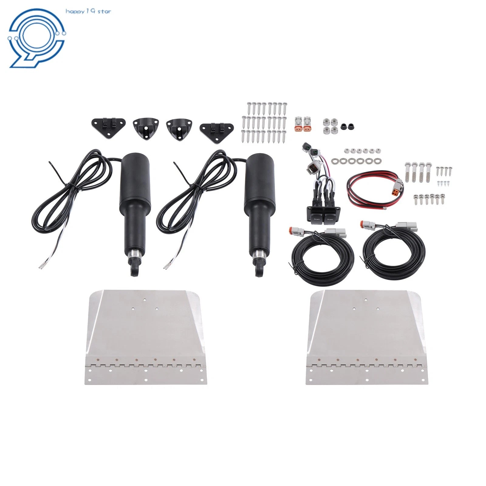 Standard Trim Tab Kit with 12V Double Rocker Switch for Boat 16-25ft (15101104)