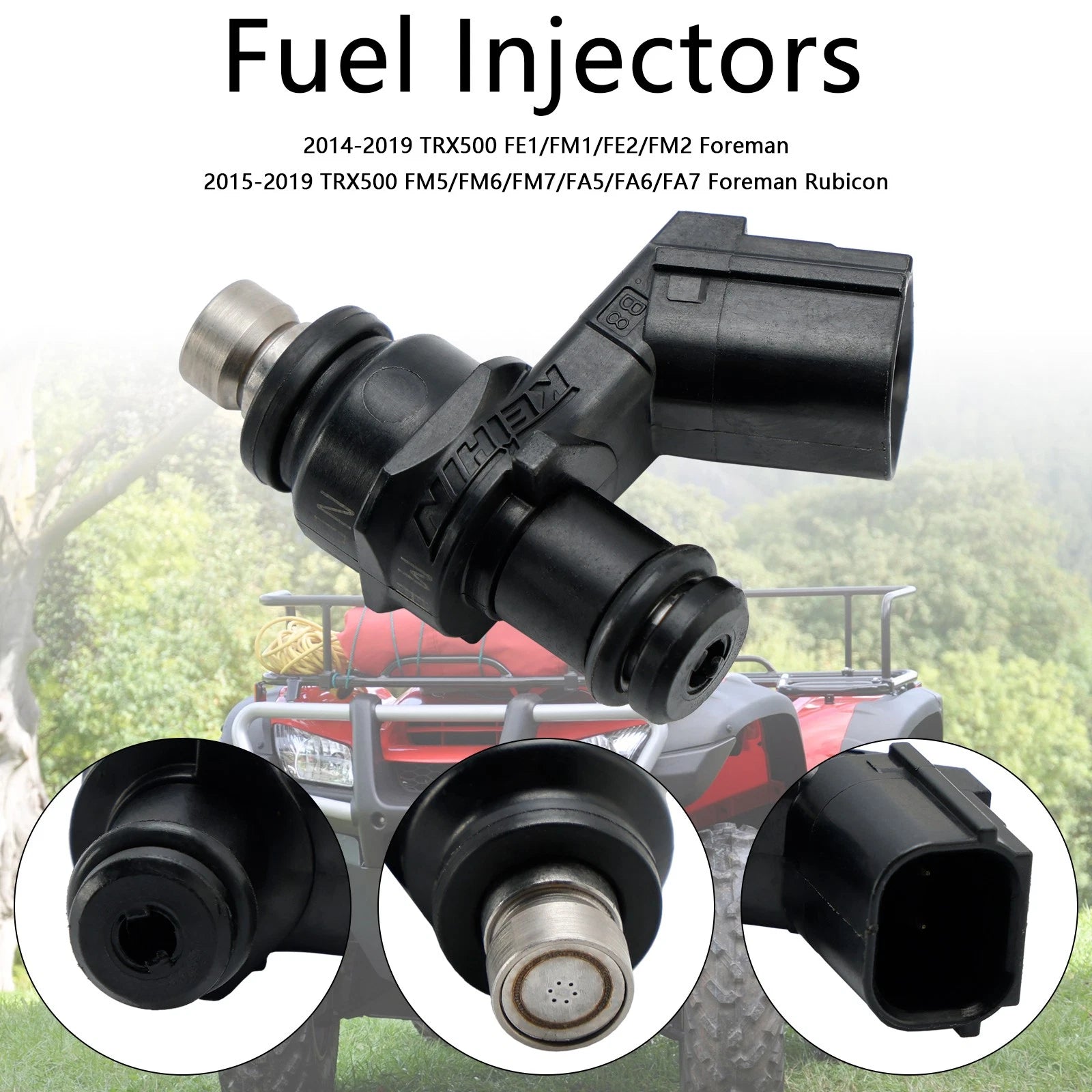 2X Fuel Injector 16450-HL4-003 16450-HL4-013 for Honda Pioneer 1000 (2016–2023)