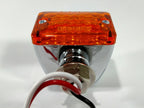 Amber LED Chrome Metal Indicator Signal Light 12V for Hot Rod (1950–1970)