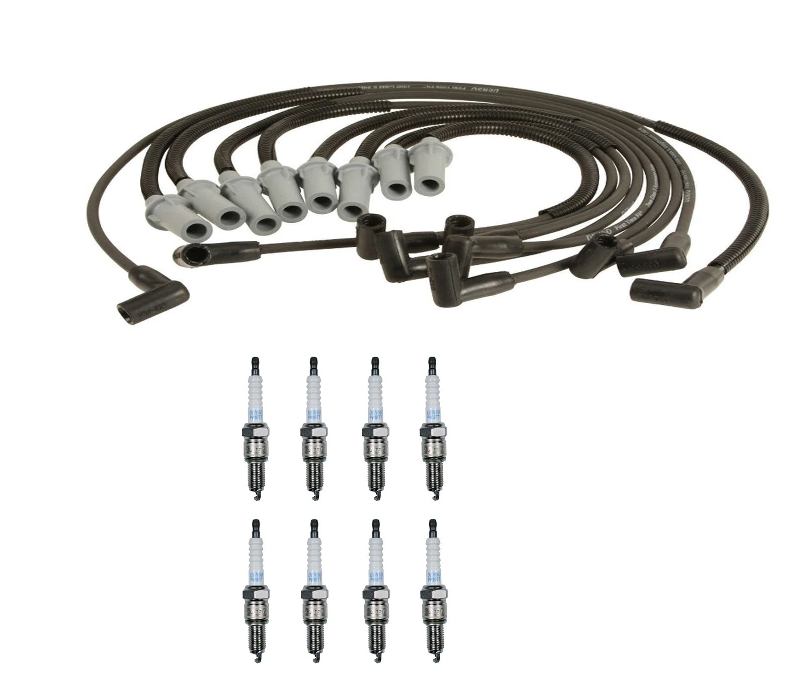 Denso Wire Set & Platinum TT Spark Plugs Kit for Dodge 5.9 V8 (1994–2003)