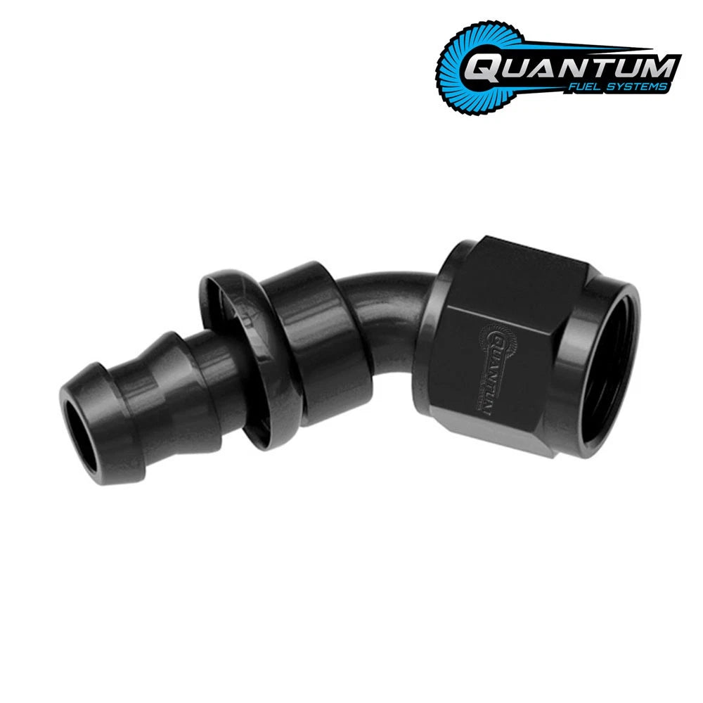 Push-Lok Swivel Hose End -8AN x 45 Degree for QFS-J3845-3