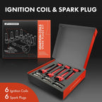 Set of 6 Ignition Coils & 6 Iridium Spark Plugs for Honda Accord (2013–2017)