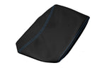 Console Lid Armrest Cover for Acura TLX (2021–2023) Blue Stitch PVC Carbon