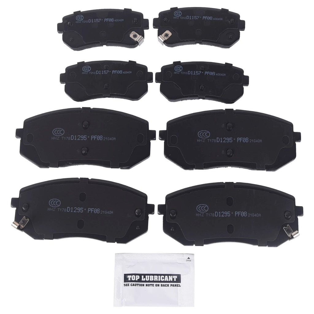 Set of 8 Ceramic Brake Pads for Hyundai Tucson, Kia Sportage, Cadenza