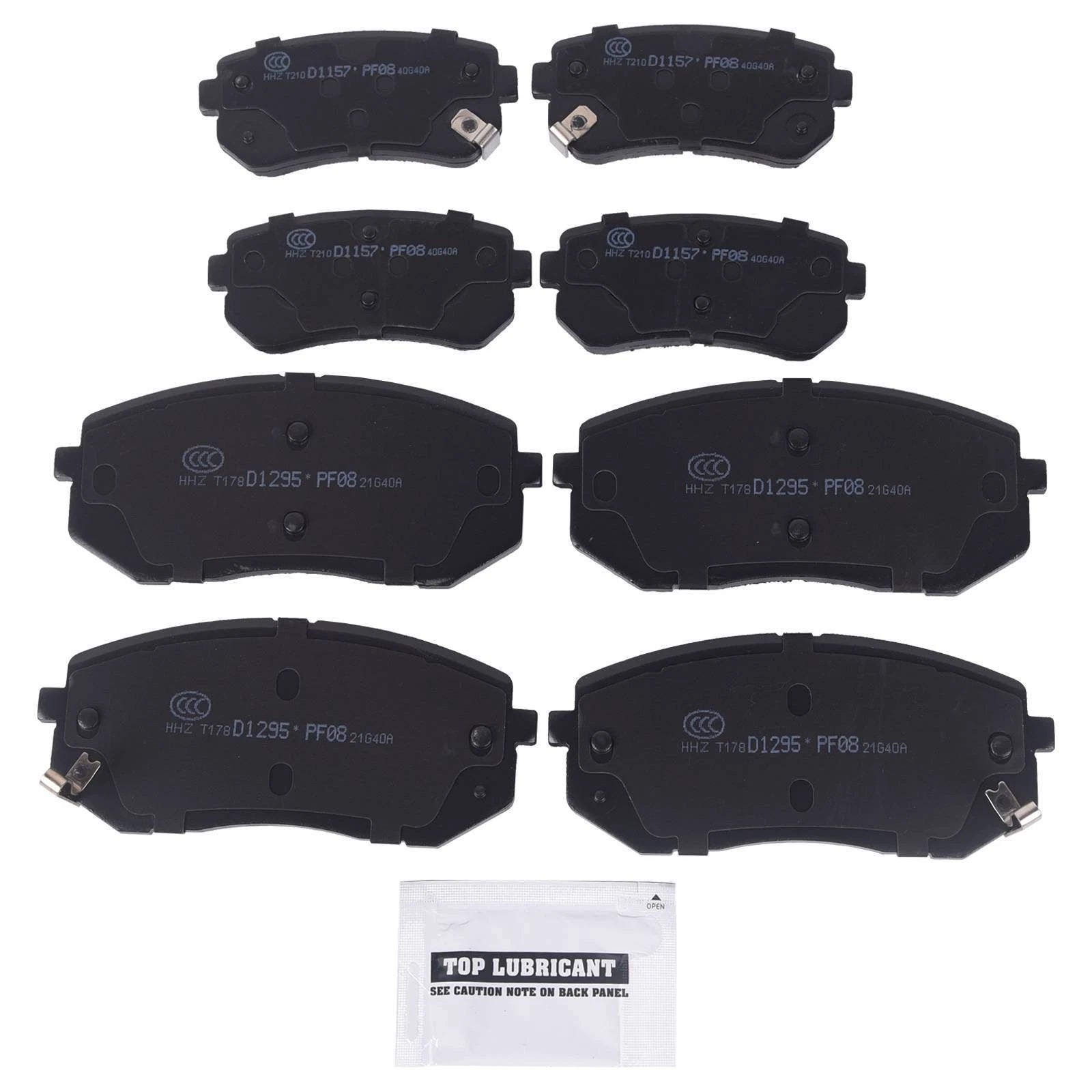 Set of 8 Ceramic Brake Pads for Hyundai Tucson, Kia Sportage, Cadenza