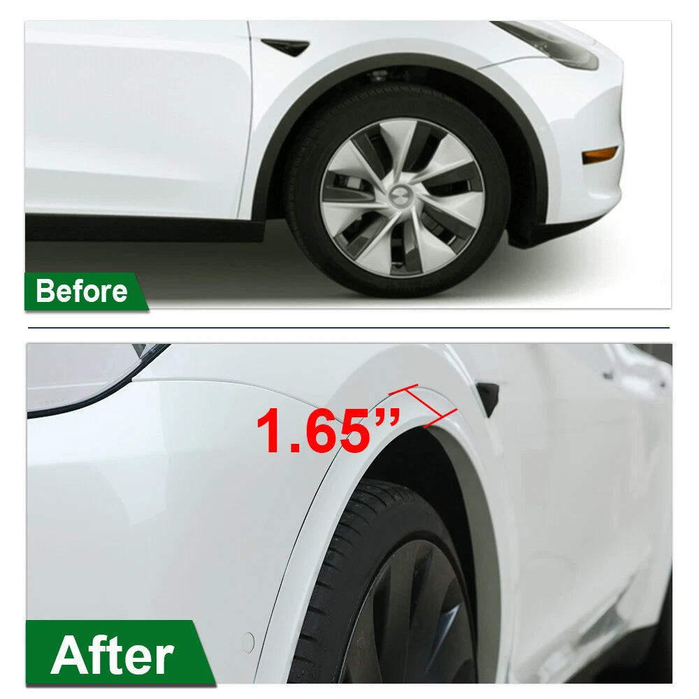 Set of 4 Wheel Molding Wide Body Fender Flares for Tesla Model Y