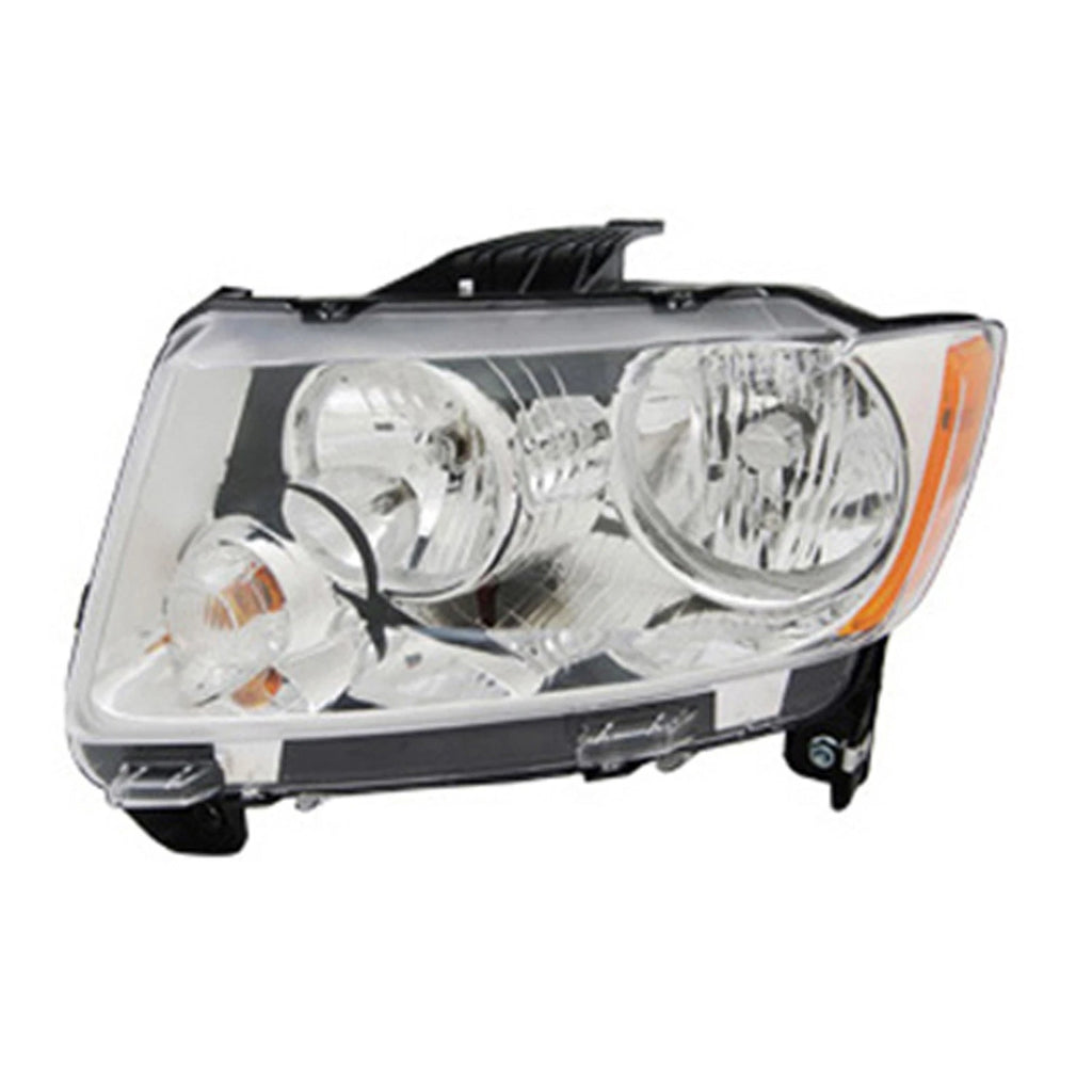 Driver Halogen Head Light Assembly w/o Auto Leveling System w/o Black Bezel