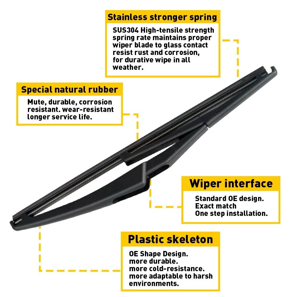 Rear Wiper Arm & Blade for Jeep Renegade (2015–2020) OE:68398865AA