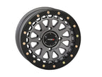 Set of 4 Beadlock Wheels Rims for Maverick X3 (15x7, 4/137, SB-6, Gunmetal Gray)