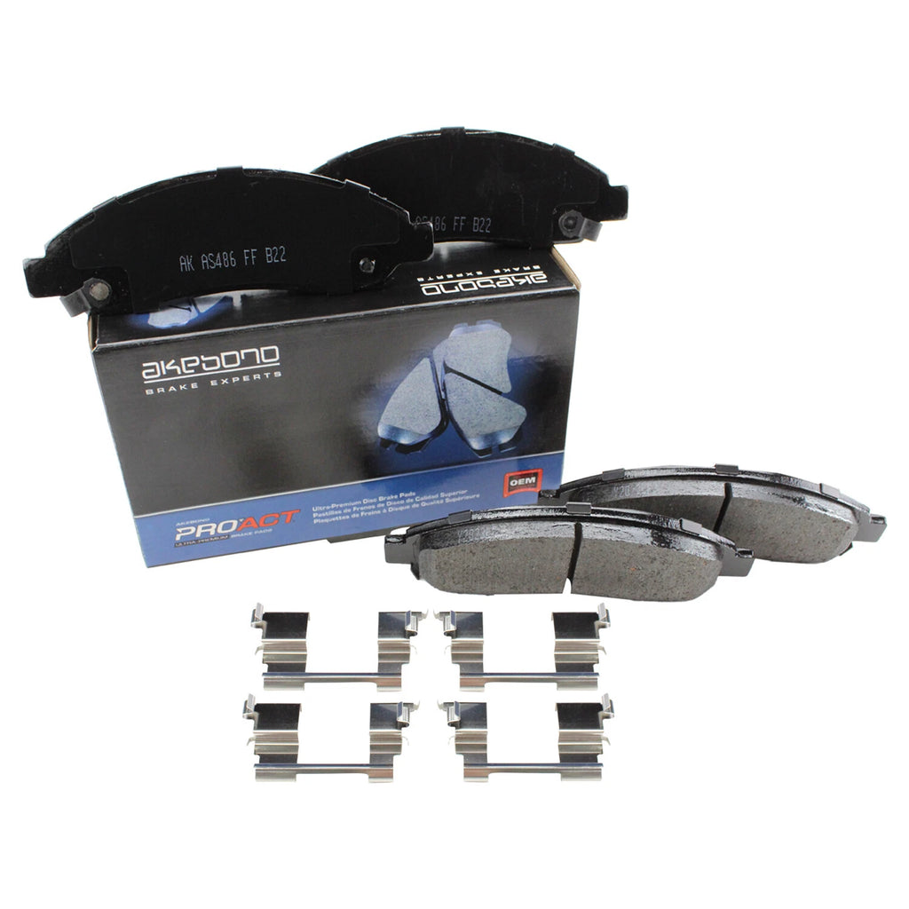 Set of 4 Akebono ProACT Front Ceramic Brake Pads for Chevy Colorado GMC Canyon (2004–2012)
