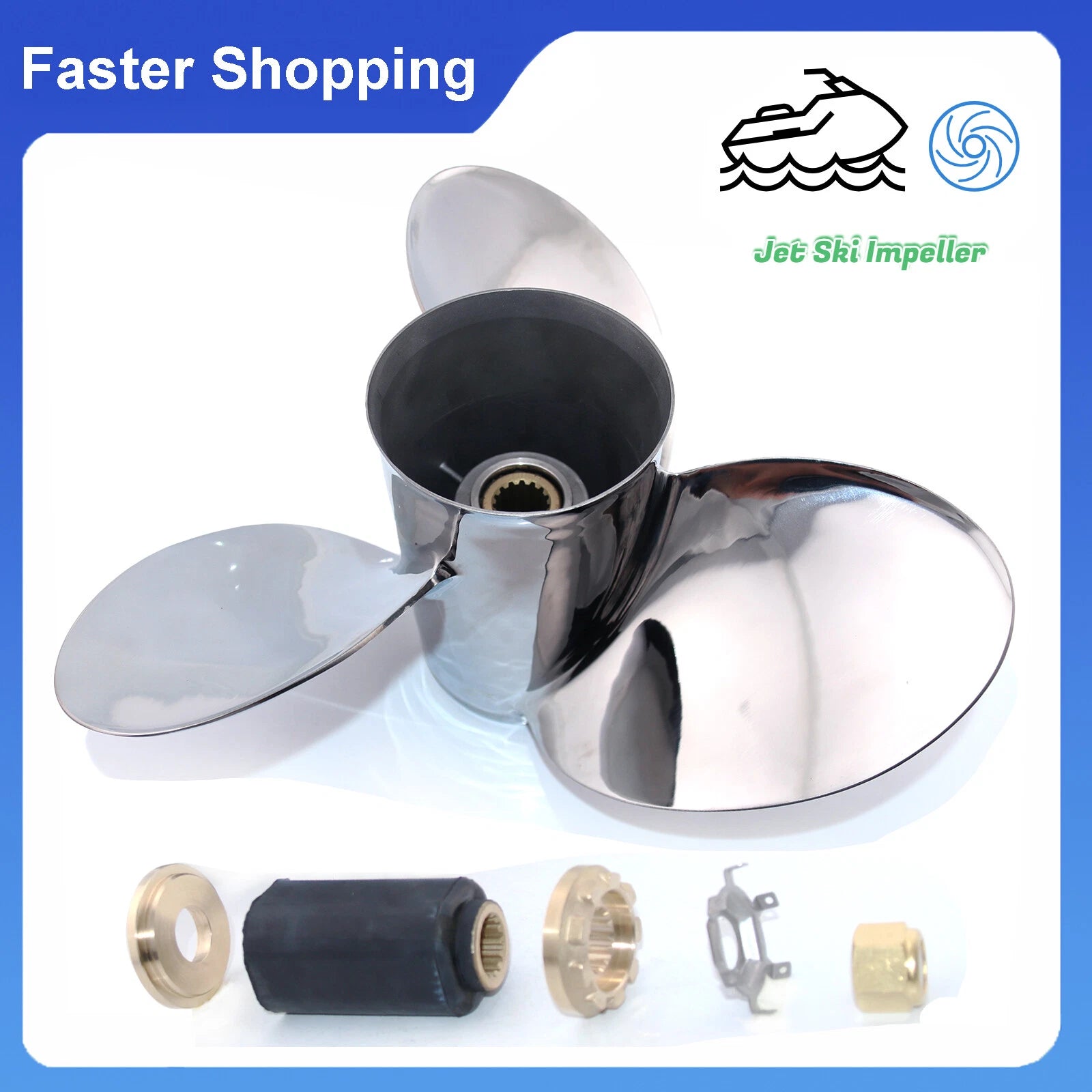 Stainless Propeller 14 1/2x25-RH for Mercury 250-400hp (Mercruiser)