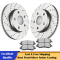 Front Drilled Slotted Rotors & Ceramic Brake Pads for Jeep Wrangler JK (2007–2017)