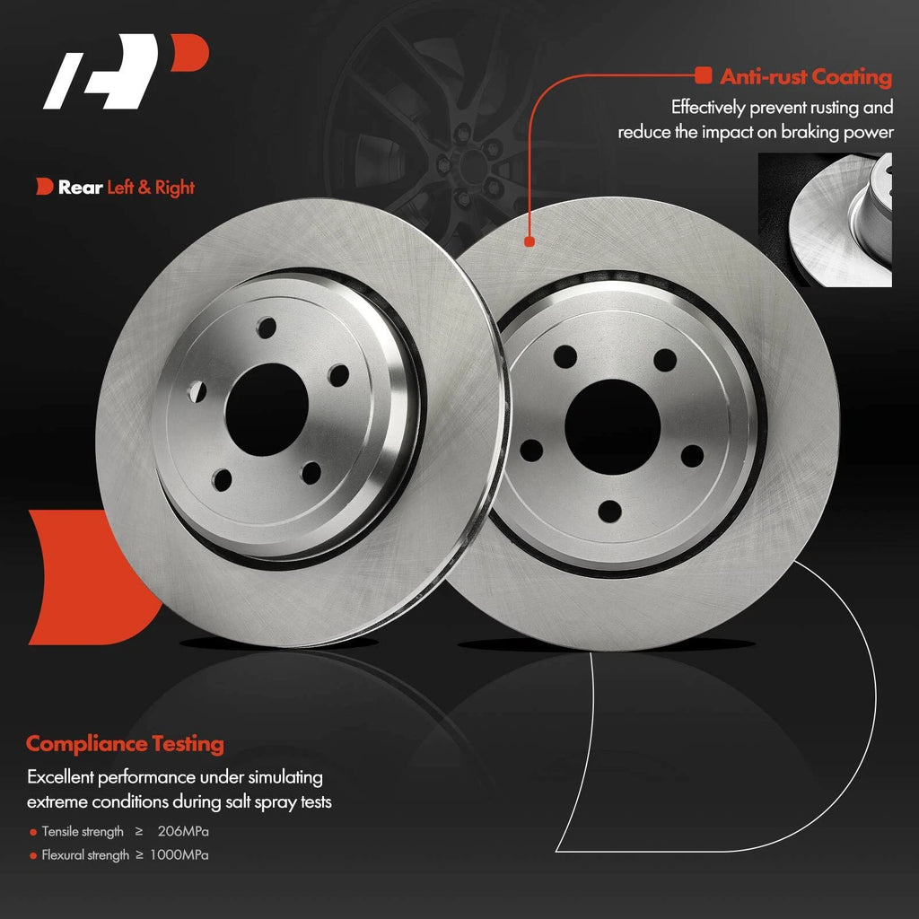 Rear Disc Brake Rotors for Jeep Grand Cherokee, Dodge Durango (2012–2021)