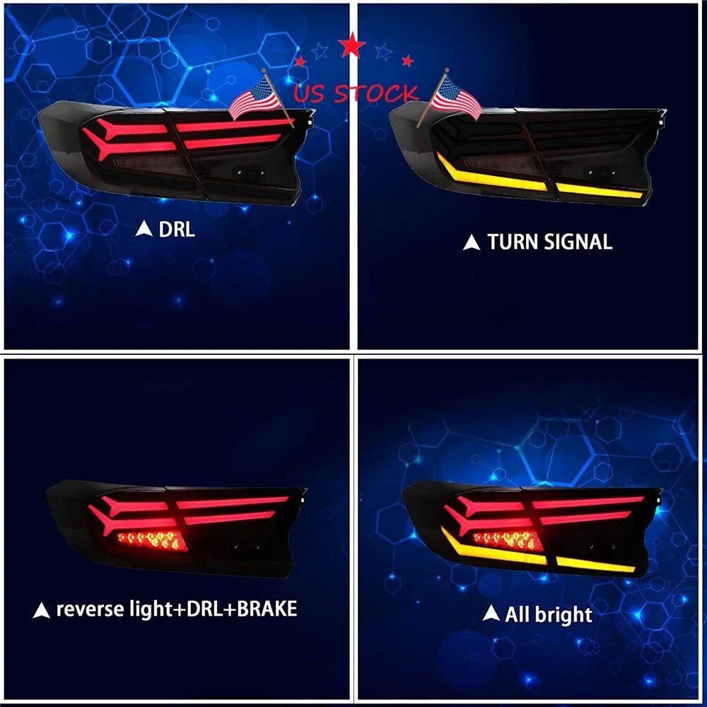Smoked LED Tail Lights for Honda Accord (2018–2022)