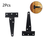 2Pcs Black T-type Metal Hinge for Marine Cabins Yacht Door