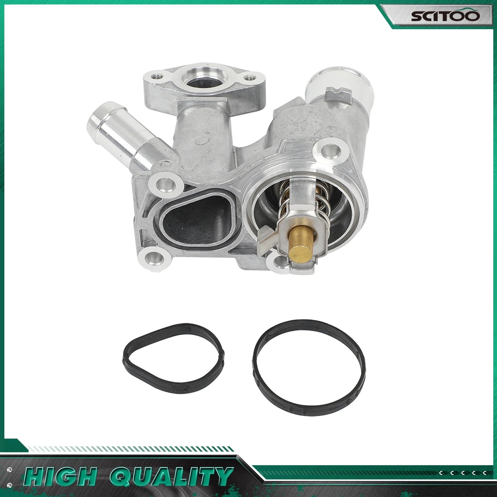 Coolant Thermostat Housing Assembly for Ford Escape Fiesta Fusion (1.6L)