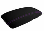 Leather Console Lid Armrest Cover for Honda Accord (1998–2002) Purple Stitch