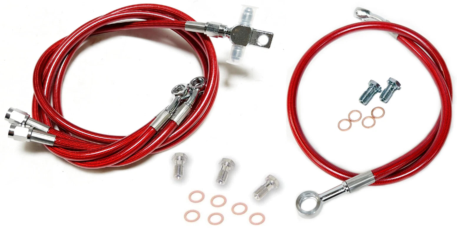 Streamline Steel Braided Brake Lines for Yamaha Banshee 350 (1987–2006)