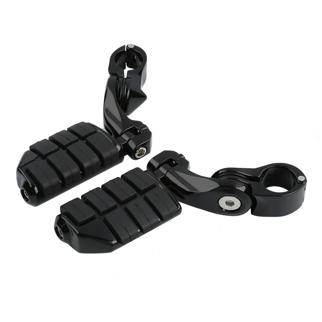 1.25" Adjustable Highway Short Angled Foot Pegs for Harley