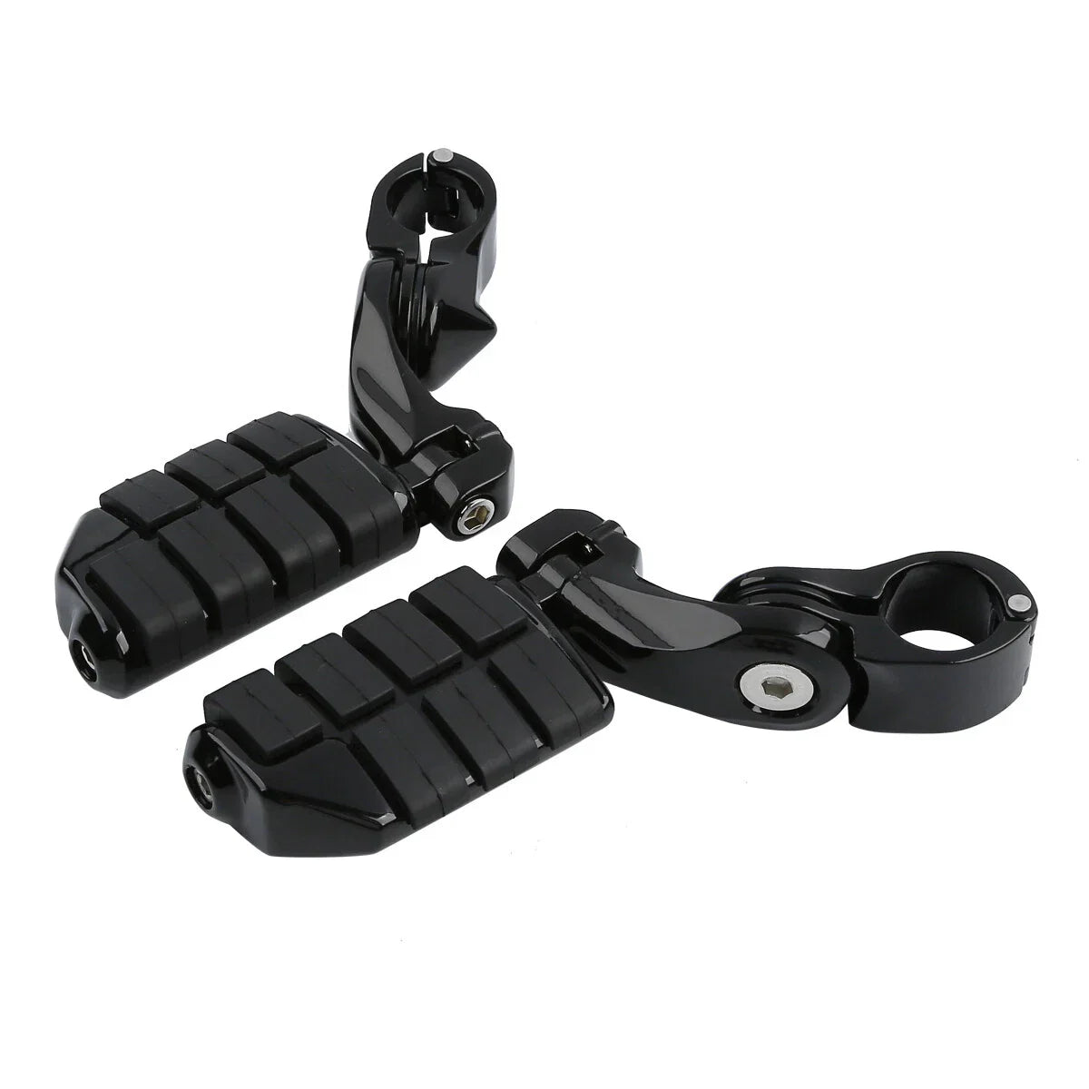 1.25" Adjustable Highway Short Angled Foot Pegs for Harley
