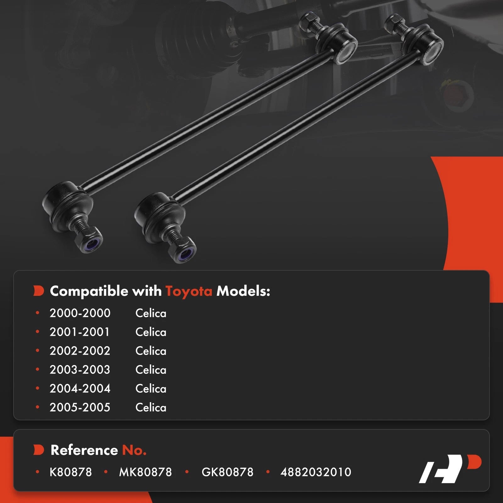 2x Sway Bar Link w/ Ball Joint Front Left & Right for Toyota Celica (2000–2005)