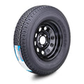 ROCKMAN ST185/80R13 8-Ply Trailer Tire & 5x4.5 Black Mod Rim for Trailer