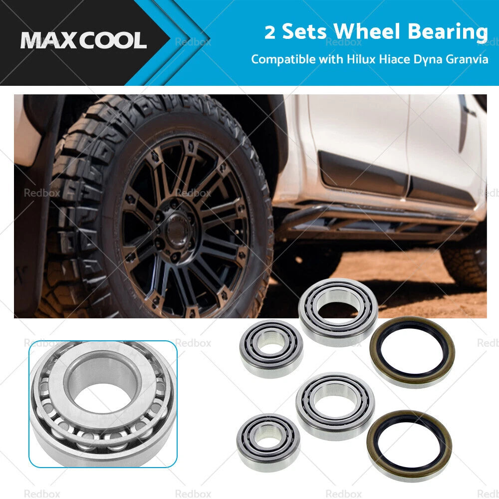 2 Sets Front Wheel Bearing Kit for Toyota Hilux Hiace Dyna Granvia