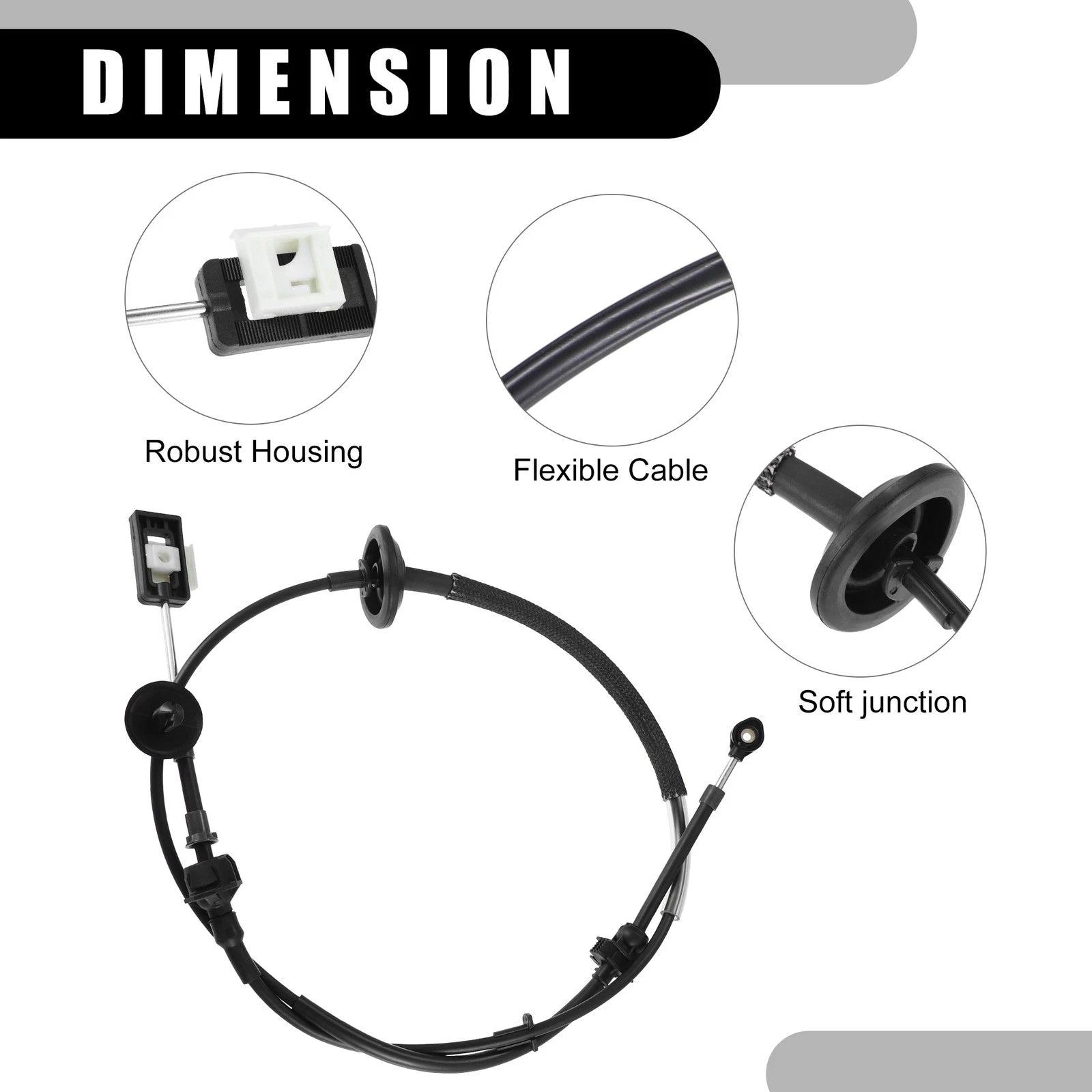 Automatic Transmission Shift Cable for Ford Excursion (2000–2005) Metal Black