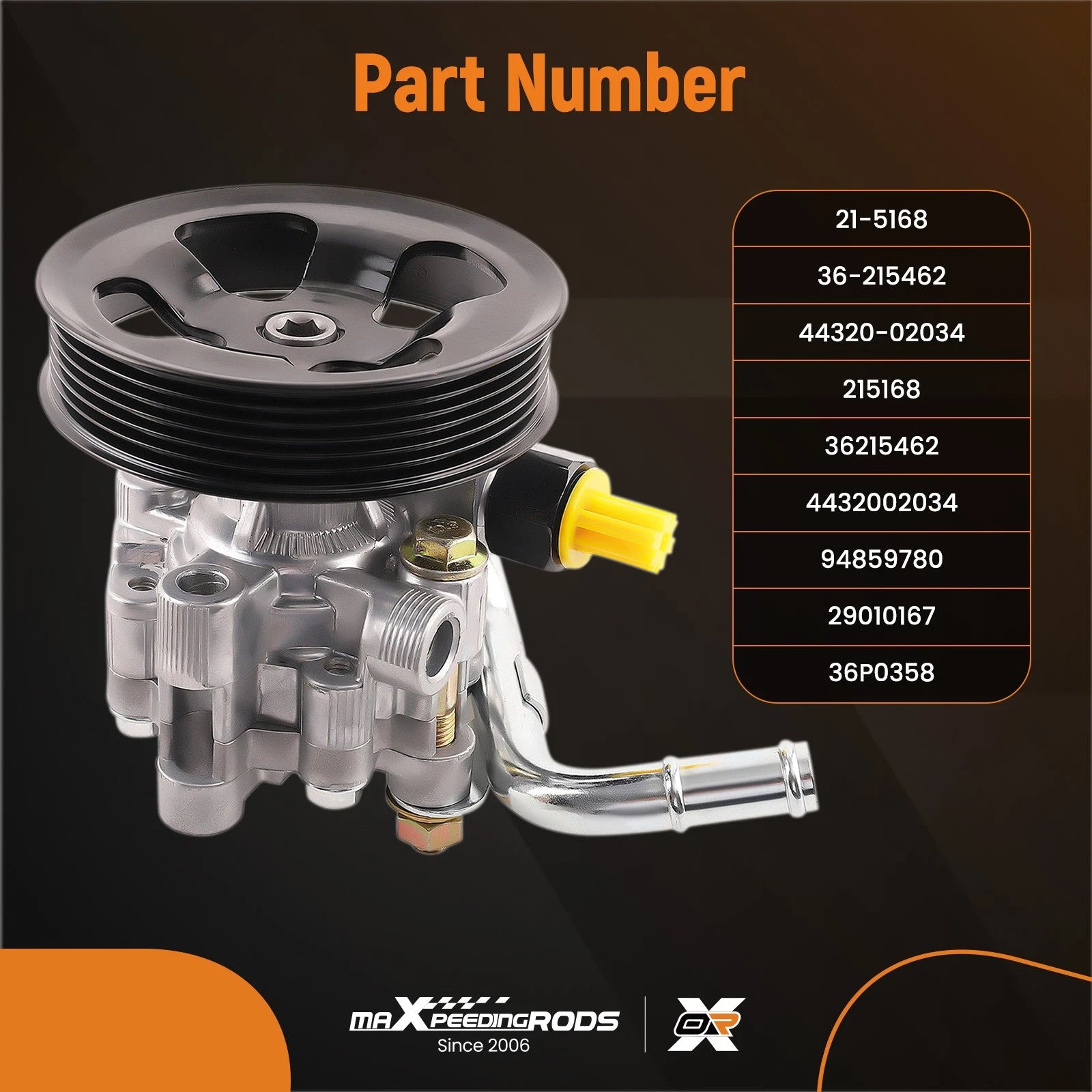 Power Steering Pump with Pulley for Chevy Prizm Toyota Corolla (1998–2002)