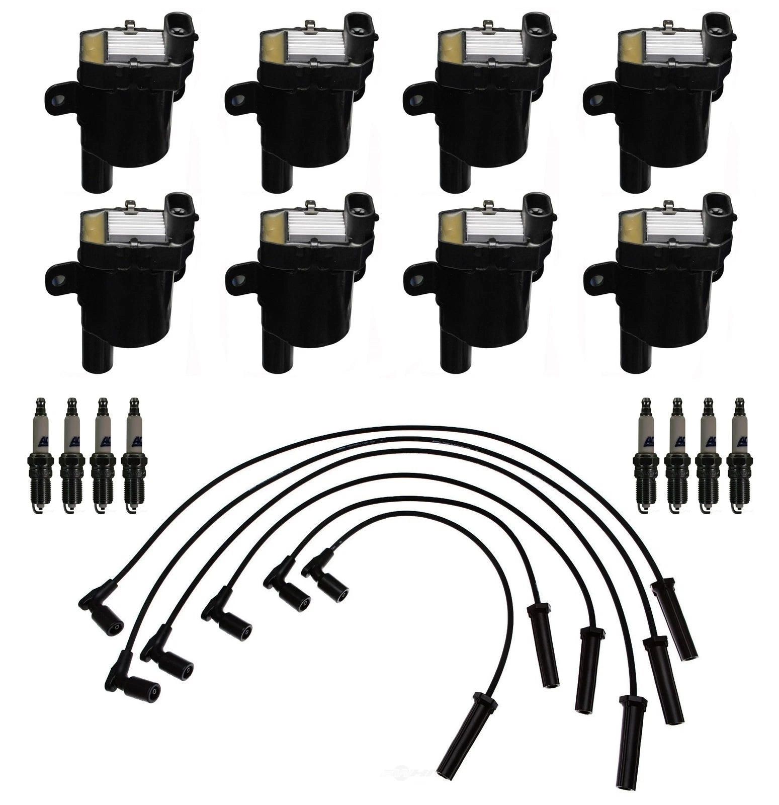 Set of 8 Ignition Wires & 8 Spark Plugs for Chevrolet GMC Isuzu V8