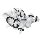 Car Clips / 20Pcs / White Panel Retainer Trim With Washers