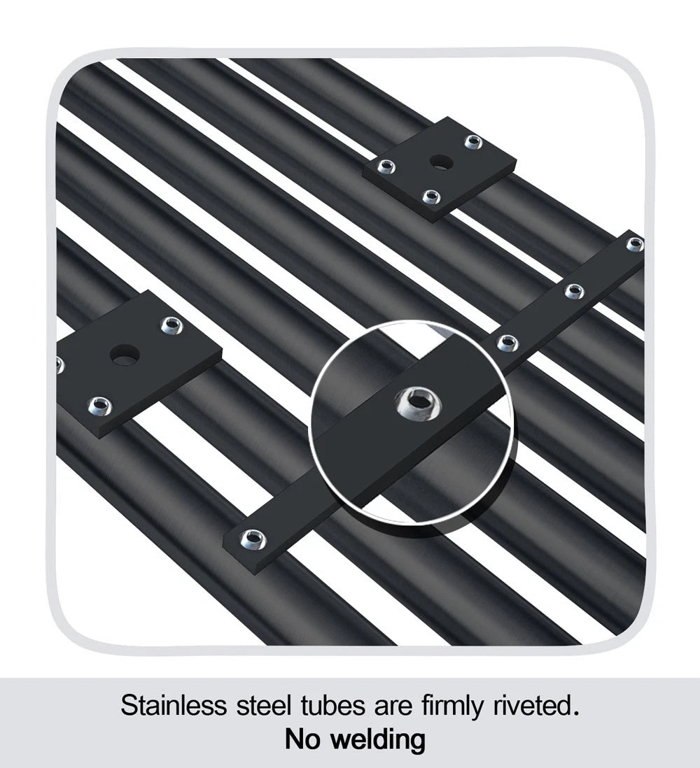 Lower Stainless Black Tubular Grille for Chevy Silverado 2500/3500 HD (2007–2010)