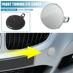 Front Tow Hook Cover for BMW 3 Series E90 E91 (2009 - 2012) Silver Tone