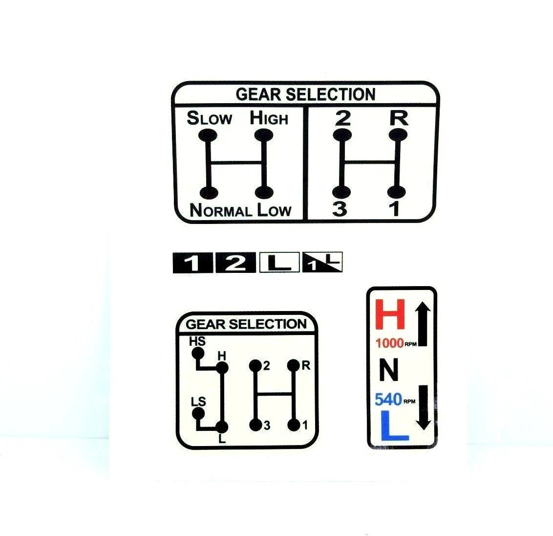 Gear & PTO Selection Decal for David Brown 1200 1210 1212 (1960–1980)