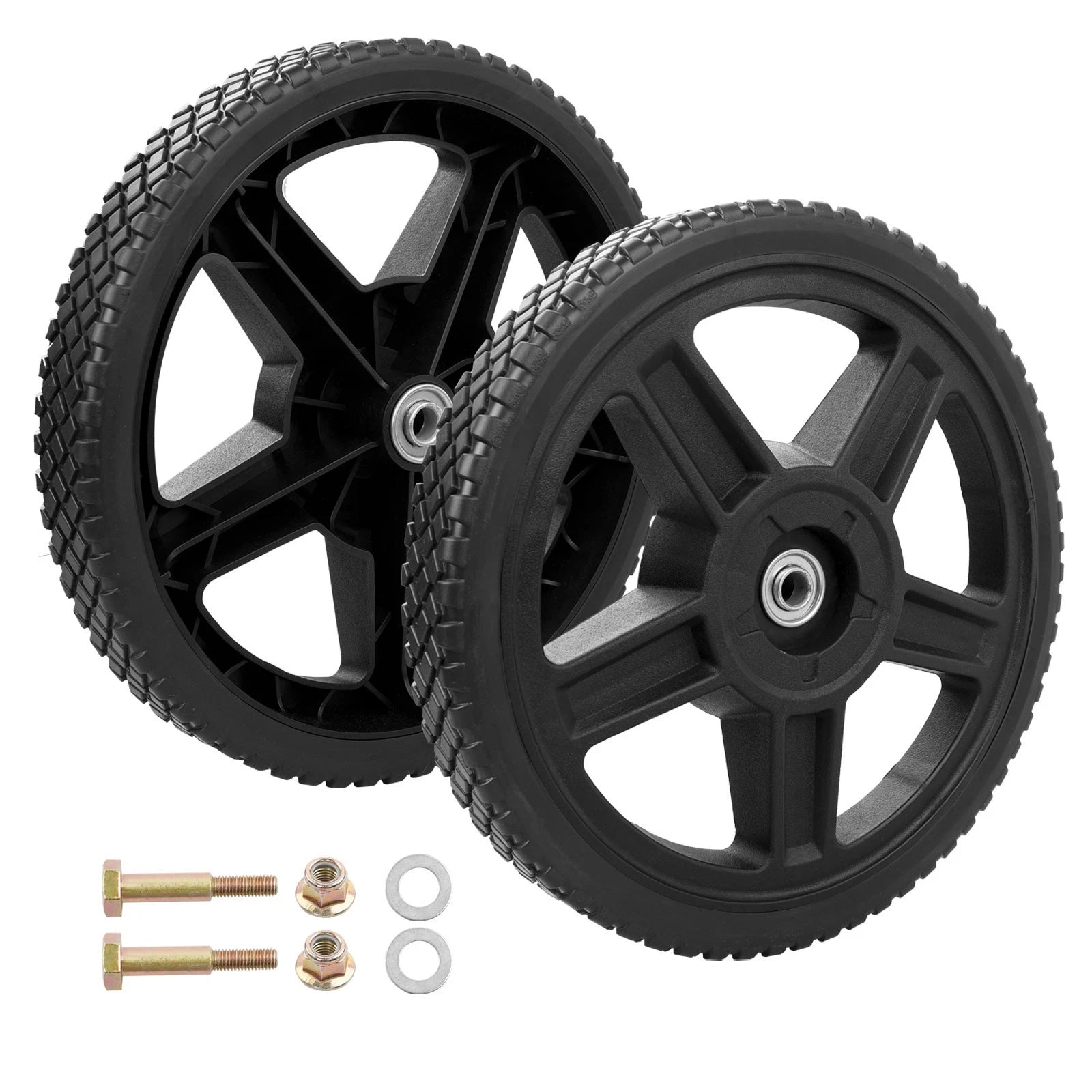 2X 12" Plastic Wheels for Craftsman Mower (Fits )