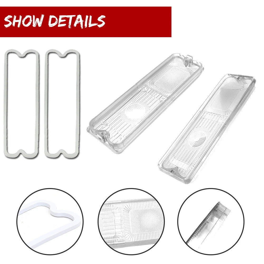 Tail Light Clear Cover with Gaskets for Chevy GMC Pickup Truck (1967–1972)