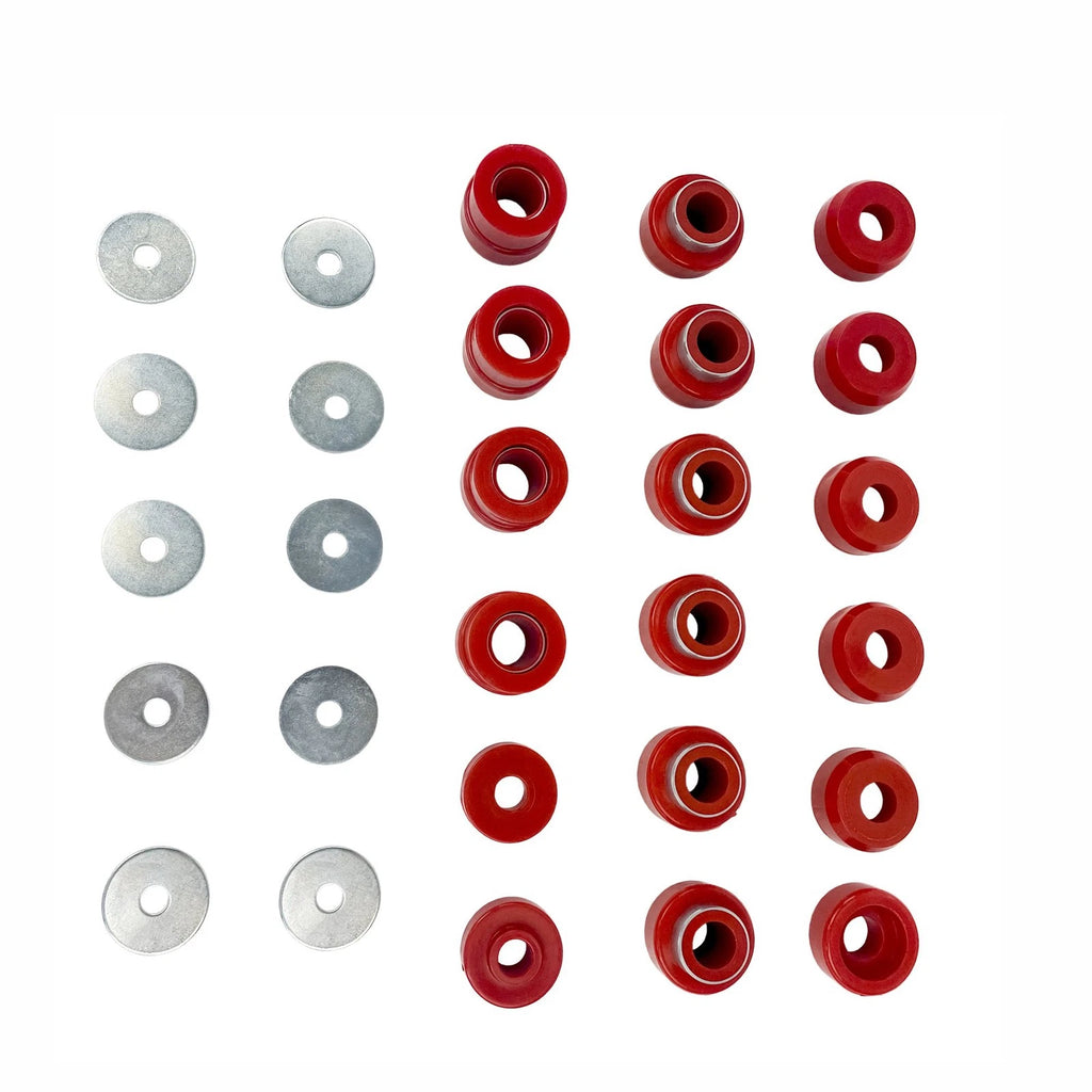 22-Piece Body Mount Bushings Insert Kit for Jeep Wrangler (1987–1995) 1-105