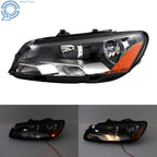 Driver Side Headlight for Volkswagen Passat (2012-2015) Halogen Black Housing