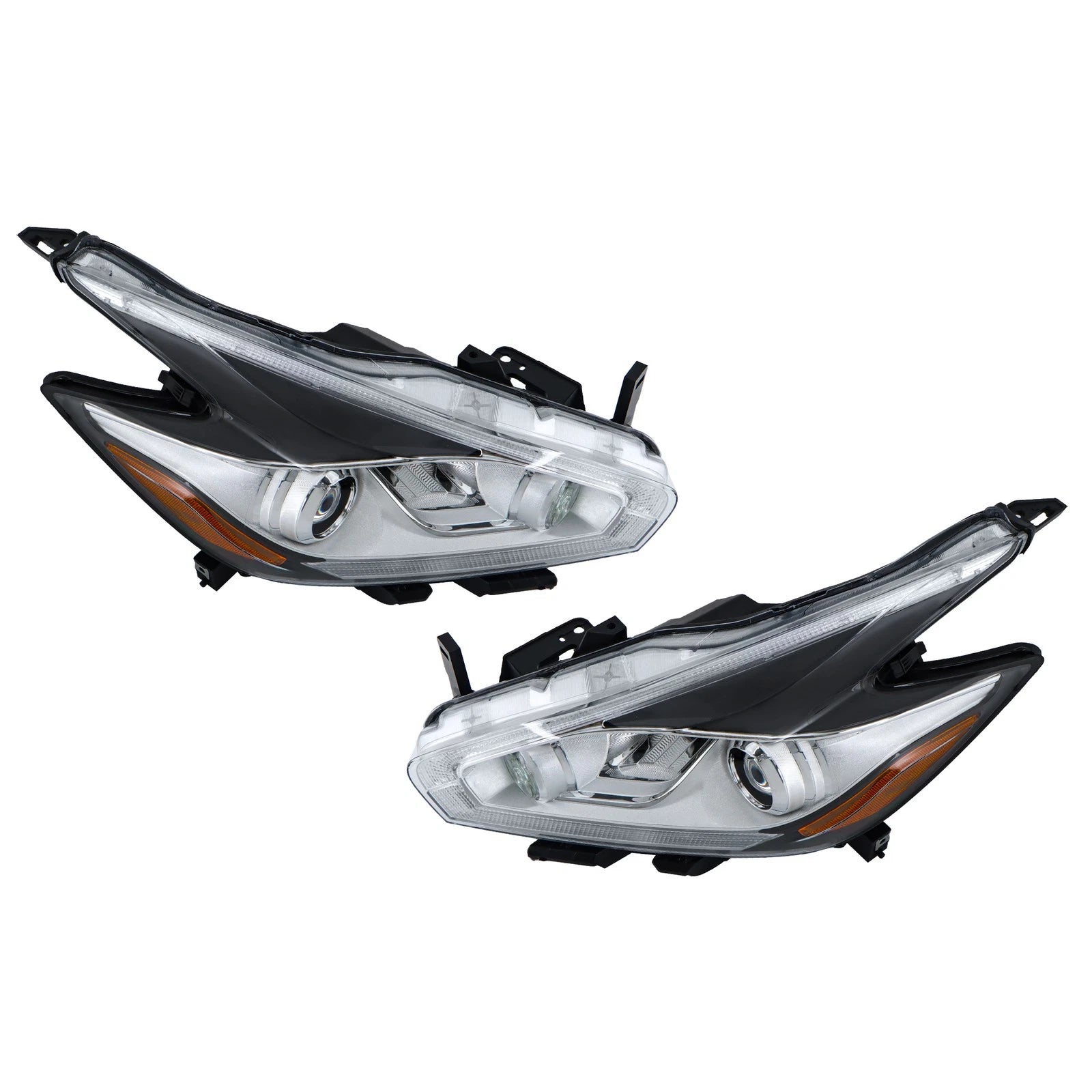 Set of 2 Headlights for Nissan Murano (2015–2018) Clear Replacement