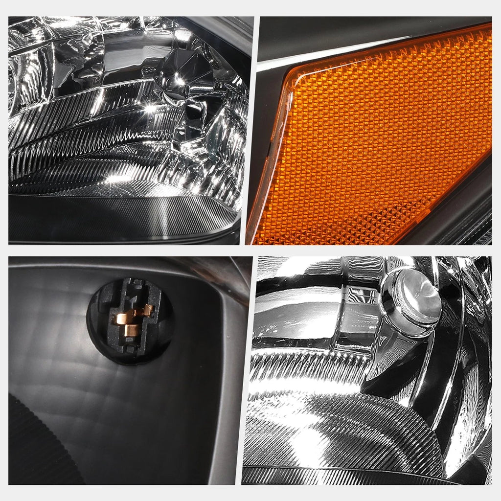OE Headlight Lamps for Subaru Forester (2014–2016) Black Housing Amber Corner
