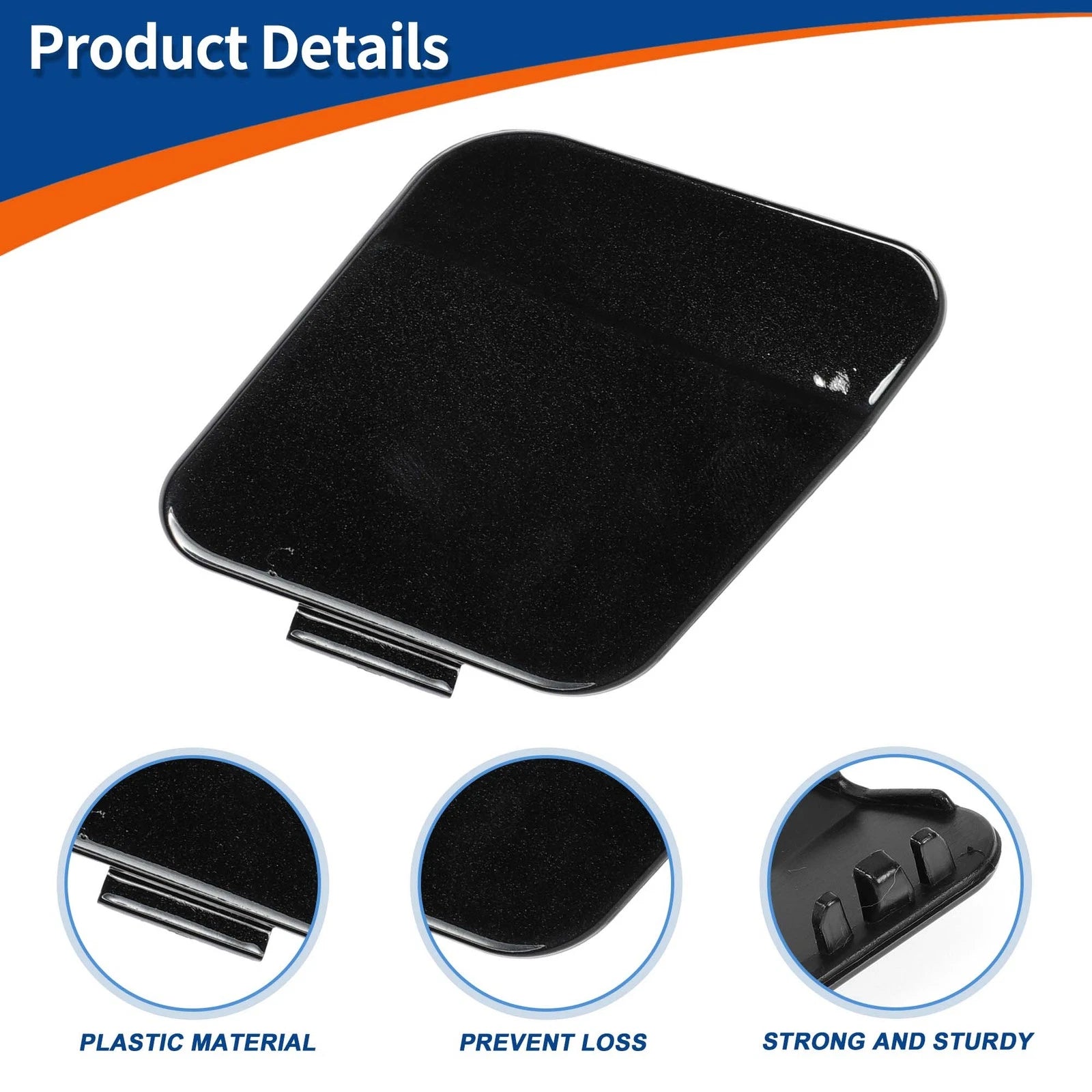 Tow Hook Cover for BMW 114i (2012–2014) No. 51118053828 Black Sapphire